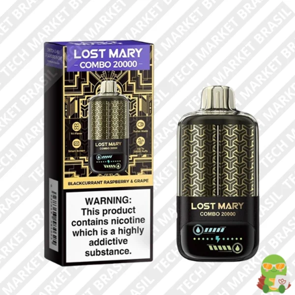 LOST MARY COMBO 20000 – 20000 Puffs – Pod Descartável Blackcurrant & raspberry