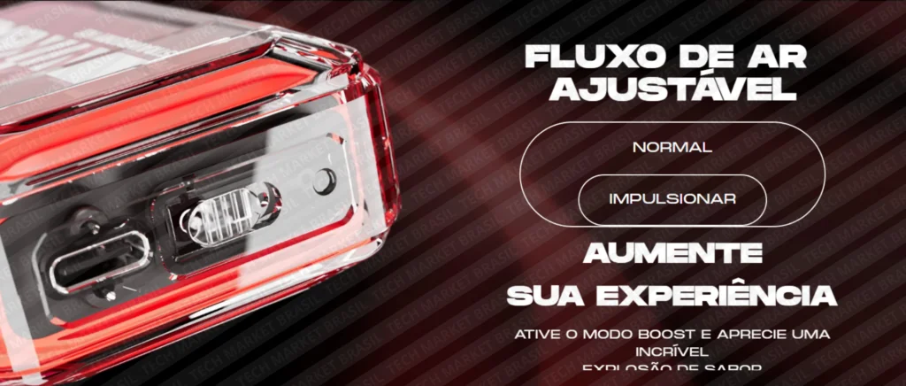 Fluxo de ar ajustavel do Pod Descartavél NIKBAR N12000 – 12000 Puffs 