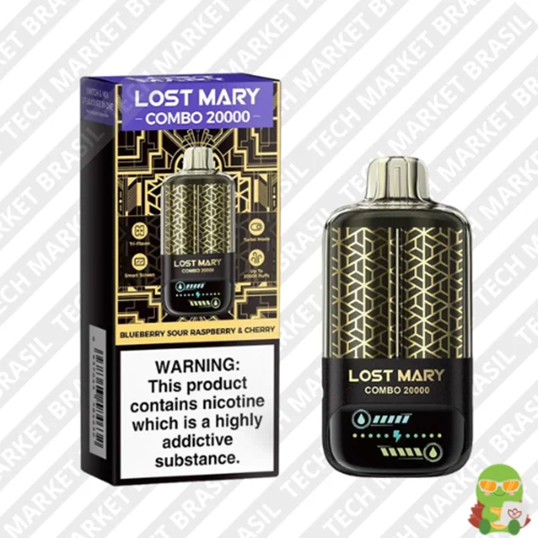 LOST MARY COMBO 20000 – 20000 Puffs – Pod Descartável Blueberry Sour Raspberry & Cherry