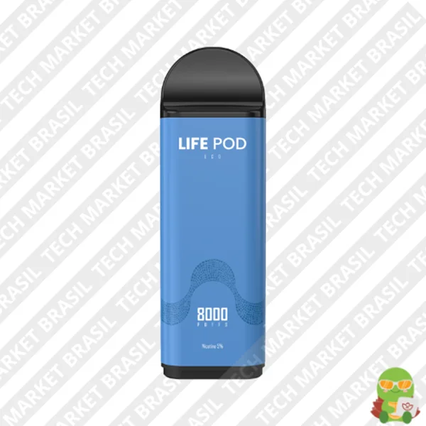 Refil Life Pod Eco – 8000 Puffs – Pod Descartável Blue razz Ice