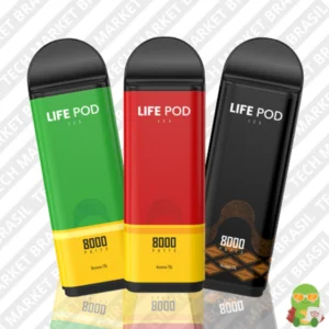 Principal do Pod Descartavél Refil Life Pod Eco – 8000 Puffs na Tech