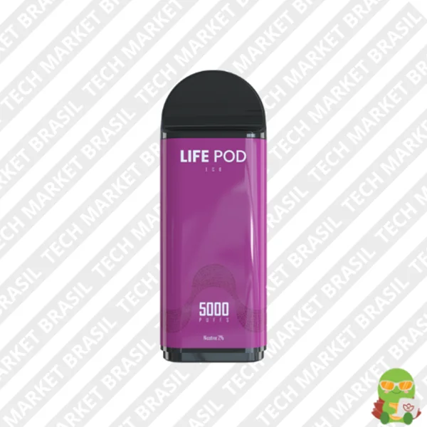 Refil Life Pod Eco – 8000 Puffs – Pod Descartável grape ice