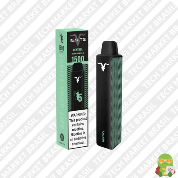 Banner do Pod Descartavél Ignite V15 – 1500 Puffs na Tech menthol