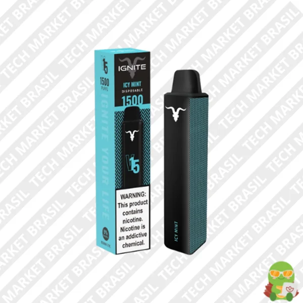 Banner do Pod Descartavél Ignite V15 – 1500 Puffs na Tech icy mint