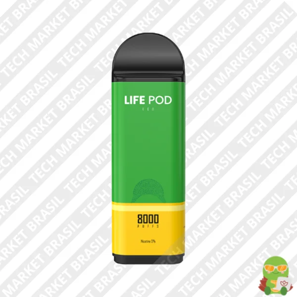 Refil Life Pod Eco – 8000 Puffs – Pod Descartável lemon mint