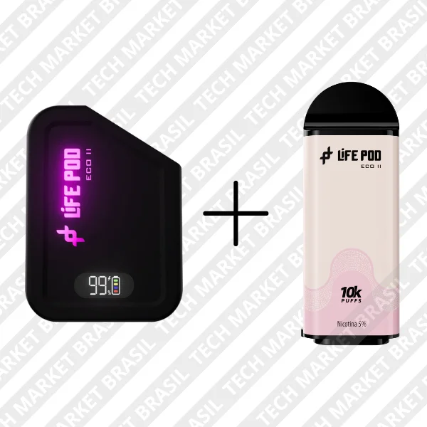 Life Pod Eco II Kit – 10000 Puffs – Pod Descartavél Pink Lemonade