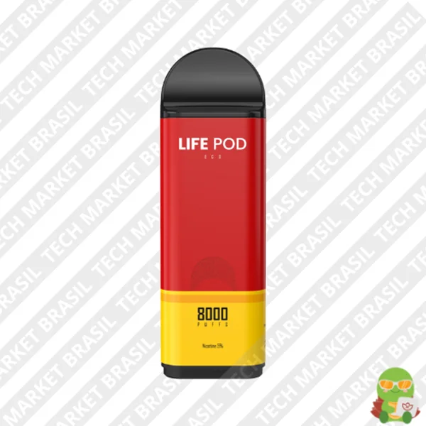 Refil Life Pod Eco – 8000 Puffs – Pod Descartável strawberry mango