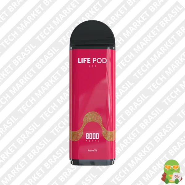 Refil Life Pod Eco – 8000 Puffs – Pod Descartável strawberry kiwi