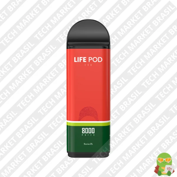 Refil Life Pod Eco – 8000 Puffs – Pod Descartável watermelon ice