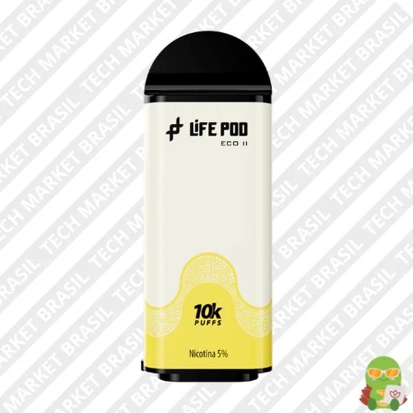 Refil Life Pod Eco 2 – 10000 Puffs – Pod Descartável Banana Cust