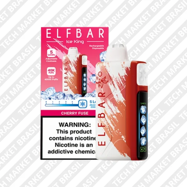 Elf bar ice King cherry fuse na Tech Market Brasil