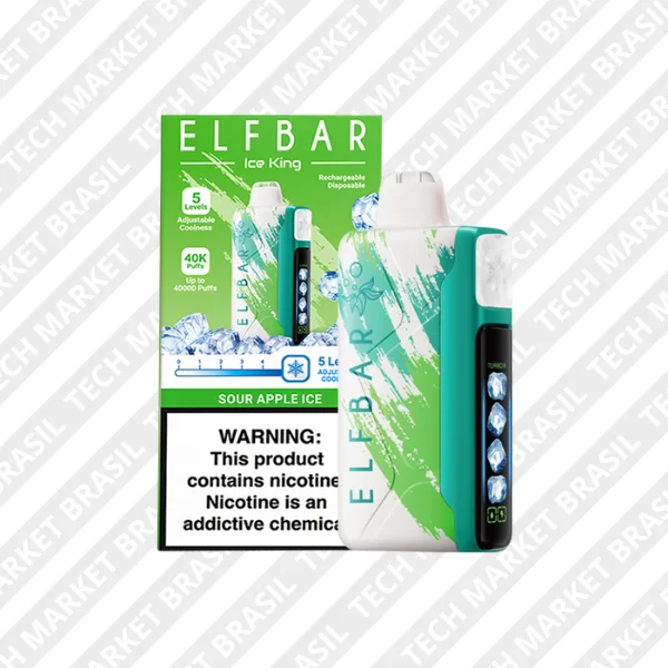 Elf bar ice King sour apple ice na Tech Market Brasil