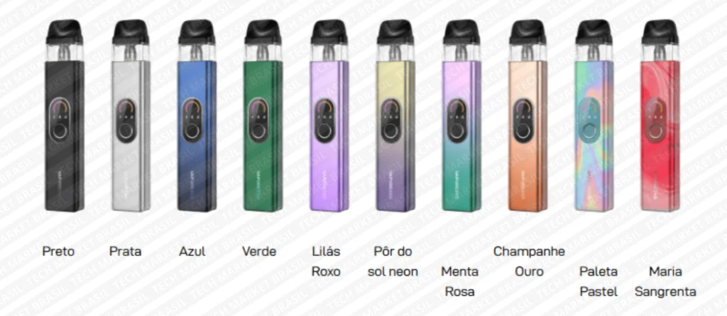 Cores do Pod System Vaporesso XROS 4 – 1000 mAh na Tech Market Brasil