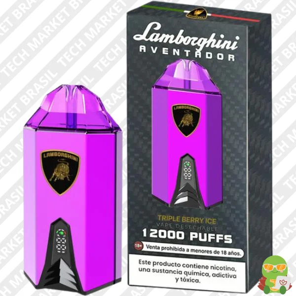 Lamborghini 12000 Puffs Pod Descartavél Sabor Triple Berry na Tech