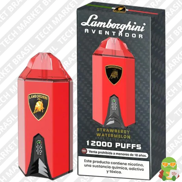 Lamborghini 12000 Puffs Pod Descartavél Sabor Strawberry Watermelon na Tech