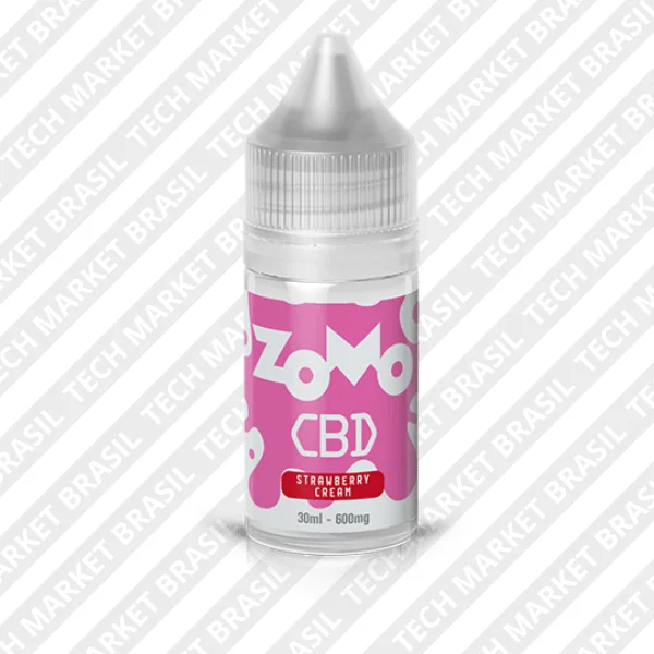 E-liquido Zomo CBD 30ml sabor Strawberry Cream na Tech Market Brasil