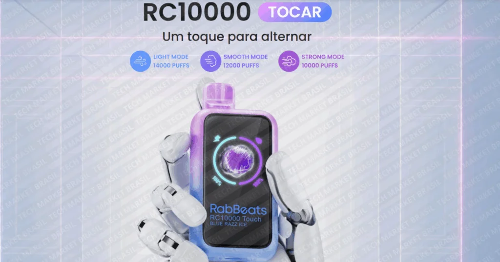 Apresentação do Pod Descartavel RABBEATS RC10000 Touch na Tech Market Brasil