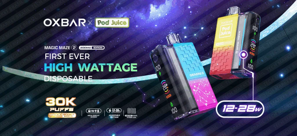 Apresentação do Pod Descartavél Oxbar GK30 Zodiac Edition na Tech Market Brasil