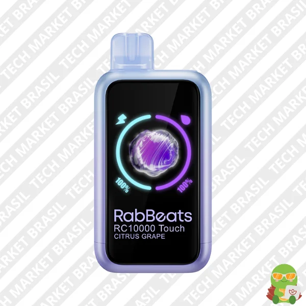 Pod Descartavel RABBEATS RC10000 Touch - sabor Citrus Grape na Tech Market Brasil