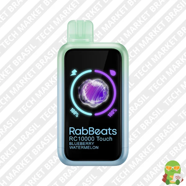 Pod Descartavel RABBEATS RC10000 Touch - sabor Blueberry Watermelon na Tech Market Brasil