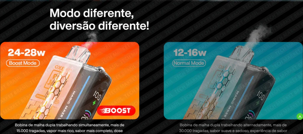 Modos de Uso do Pod Descartavél Oxbar GK30 Zodiac Edition na Tech Market Brasil