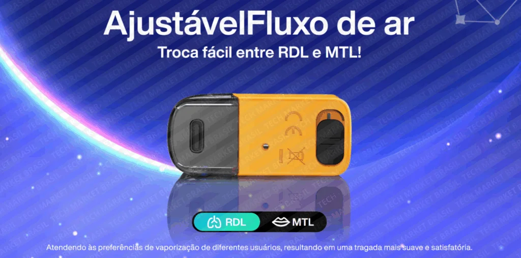 Fluxo de Ar ajustavel do Pod Descartavél Oxbar GK30 Zodiac Edition na Tech Market Brasil