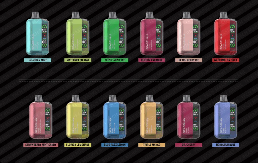 Sabores do Pod Descartavél Smok Spaceman Turbo na Tech Market Brasil