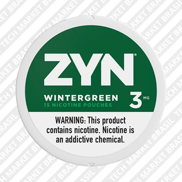 Snus Zyn wintergreen na Tech Market Brasil