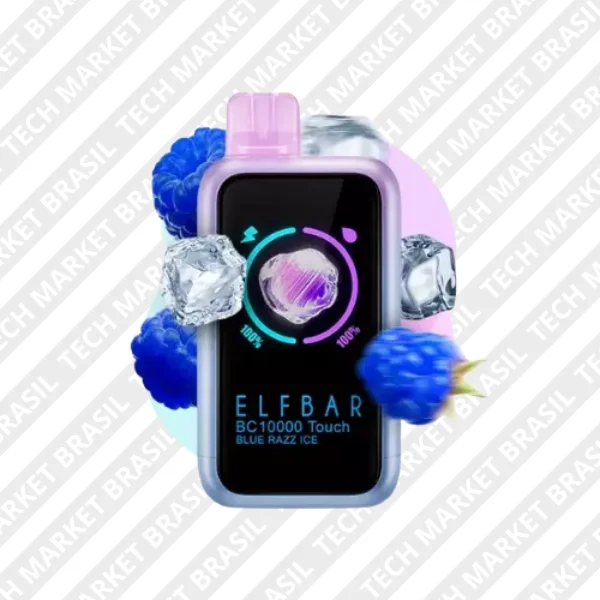 Pod Descartável Elf Bar Bc 10000 Touch - Blue razz ice na Tech Market Brasil