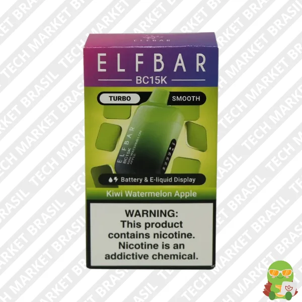 Elf Bar BC15K Kiwi Watermelon Apple na tech market brasil