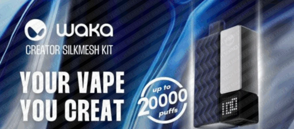 Banner do Pod Descartável Kit Waka Creator 40k na Tech Market Brasil