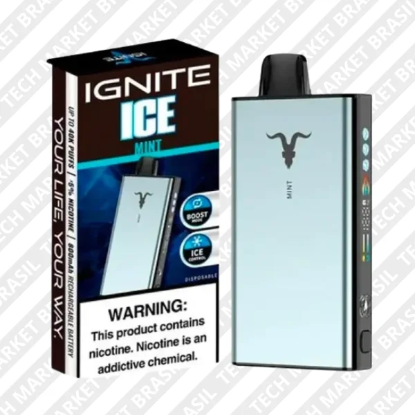 Pod Descartável Ignite V400 Ice - 40000 Puffs - Mint