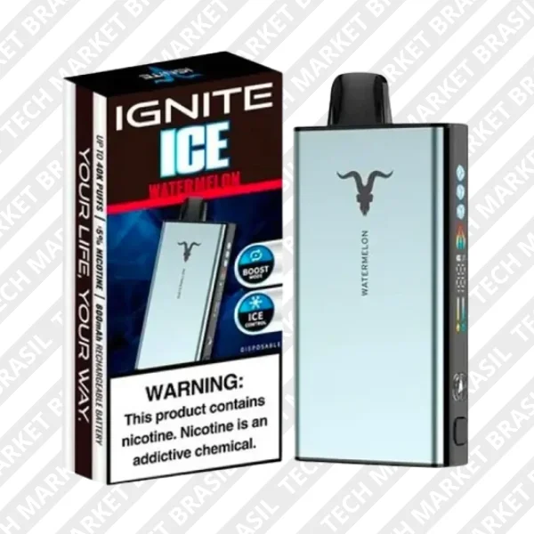 Pod Descartável Ignite V400 Ice - 40000 Puffs - Watermelon