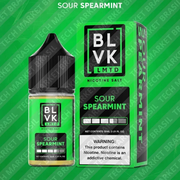 AD do Nic Salt BLVK LMTD Sour Spearmint na Tech Market Brasil