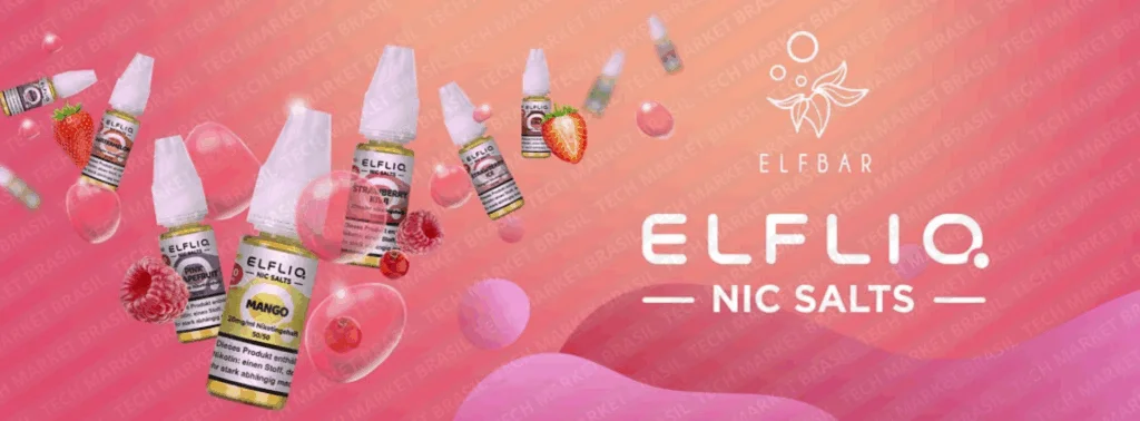 Banner do E-liquido Nic Salt Elfliq na Tech Market Brasil