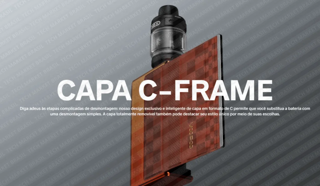 Capa C frame do Vaper Voopoo Drag 5 na Tech Market Brasil