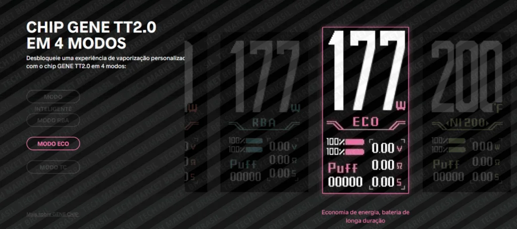 Chip Gene TT2 do Vaper Voopoo Drag 5 na Tech Market Brasil