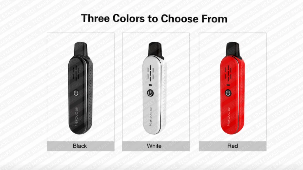 Cores do Vaporizador de ervas Herbva 5g Airistech na Tech Market Brasil