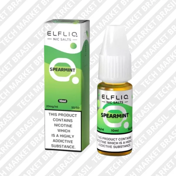 E-liquido Nic Salt Elfliq Spearmint na Tech Market Brasil