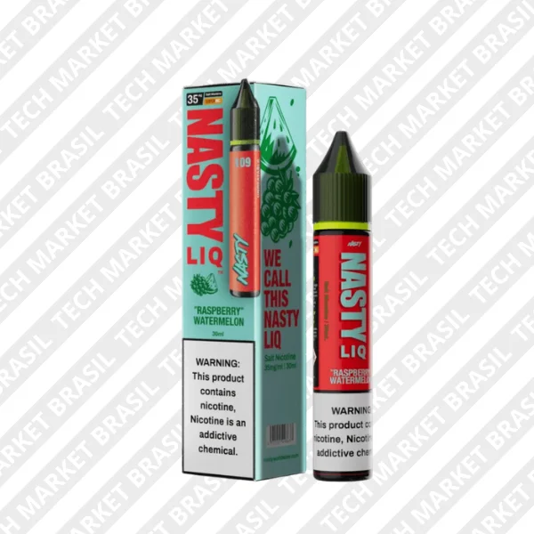 E-liquido Nic Salt Nasty Liq Raspberry Watermelon na Tech Market Brasil