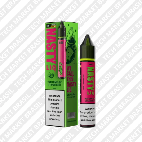 E-liquido Nic Salt Nasty Liq Watermelon Strawberry na Tech Market Brasil