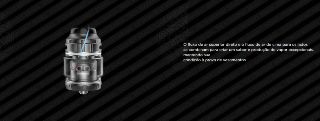 Fluxo de ar do atomizador Geek Vape Zeus X RTA na Tech Market Brasil