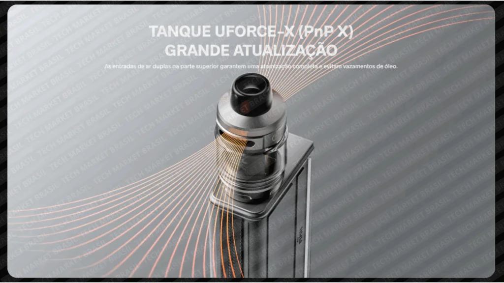 Fluxo de Ar superior do Vaper Voopoo Drag 5 na Tech Market Brasil