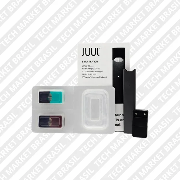 Foto do Juul Starter Kit com 2 cartuchos