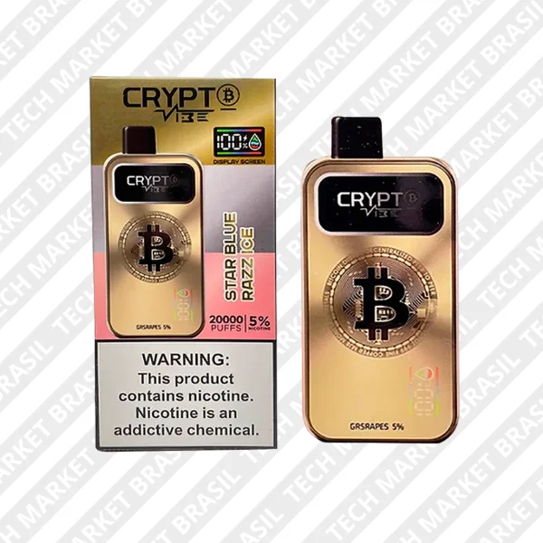 Pod Descartável Crypto Vibe 20k na Tech Market Brasil