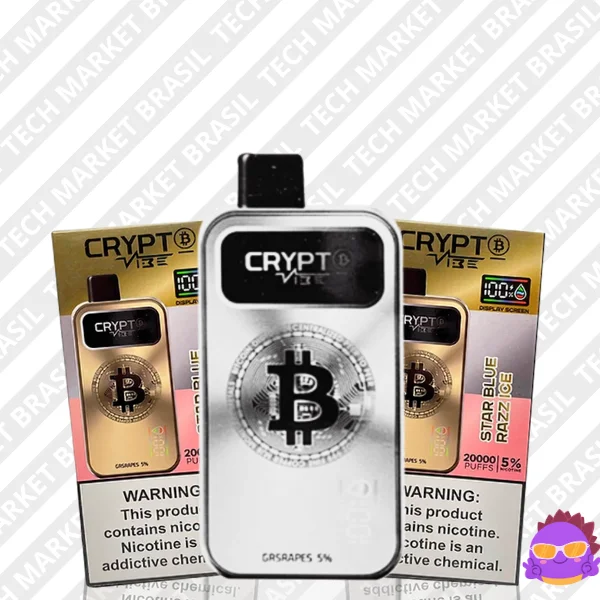 Principal do Pod Descartável Crypto Vibe 20k na Tech Market Brasil