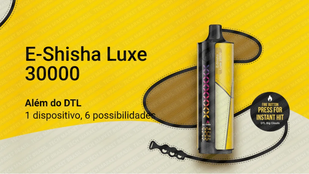 Banner do Pod Descartavel Elf Bar E-Shisha Luxe na Tech Market Brasil