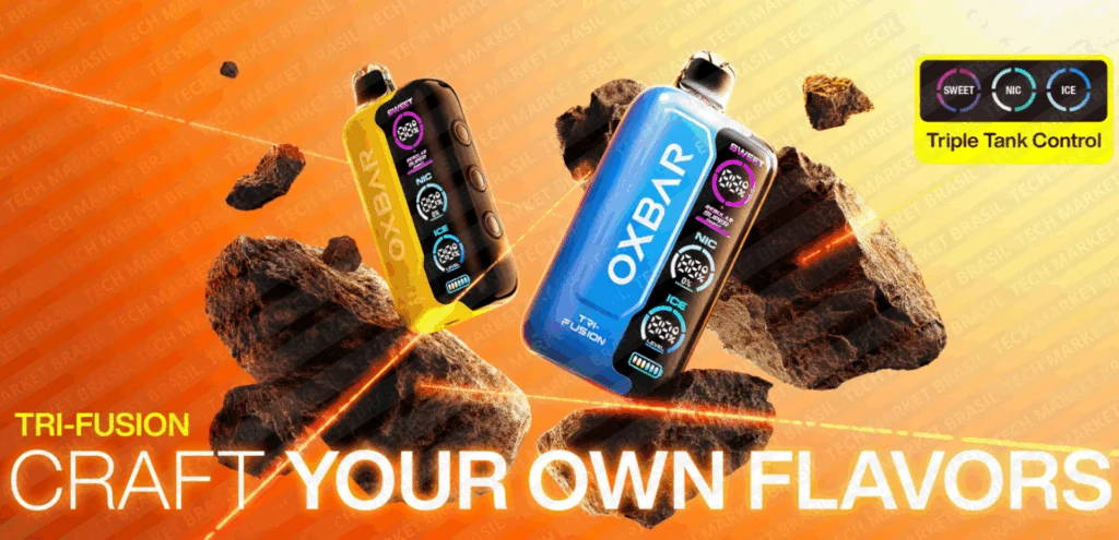 Banner do Pod Descartável Oxbar Tri Fusion 45k na Tech Market Brasil