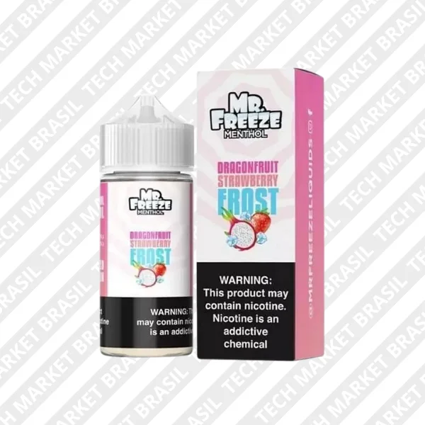 E-liquido MR. Freeze linha frost sabor Dragonfruit Strawberry Frost na Tech Market Brasil