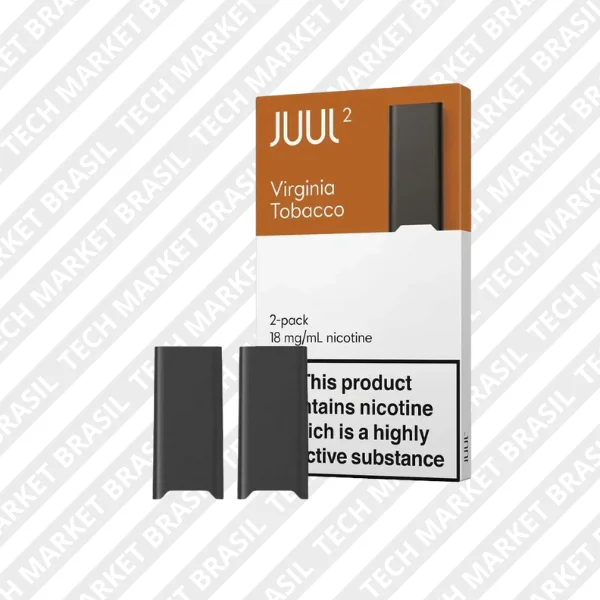 Refil Juul 2 Sabor Virginia Tobacco na Tech Market Brasil